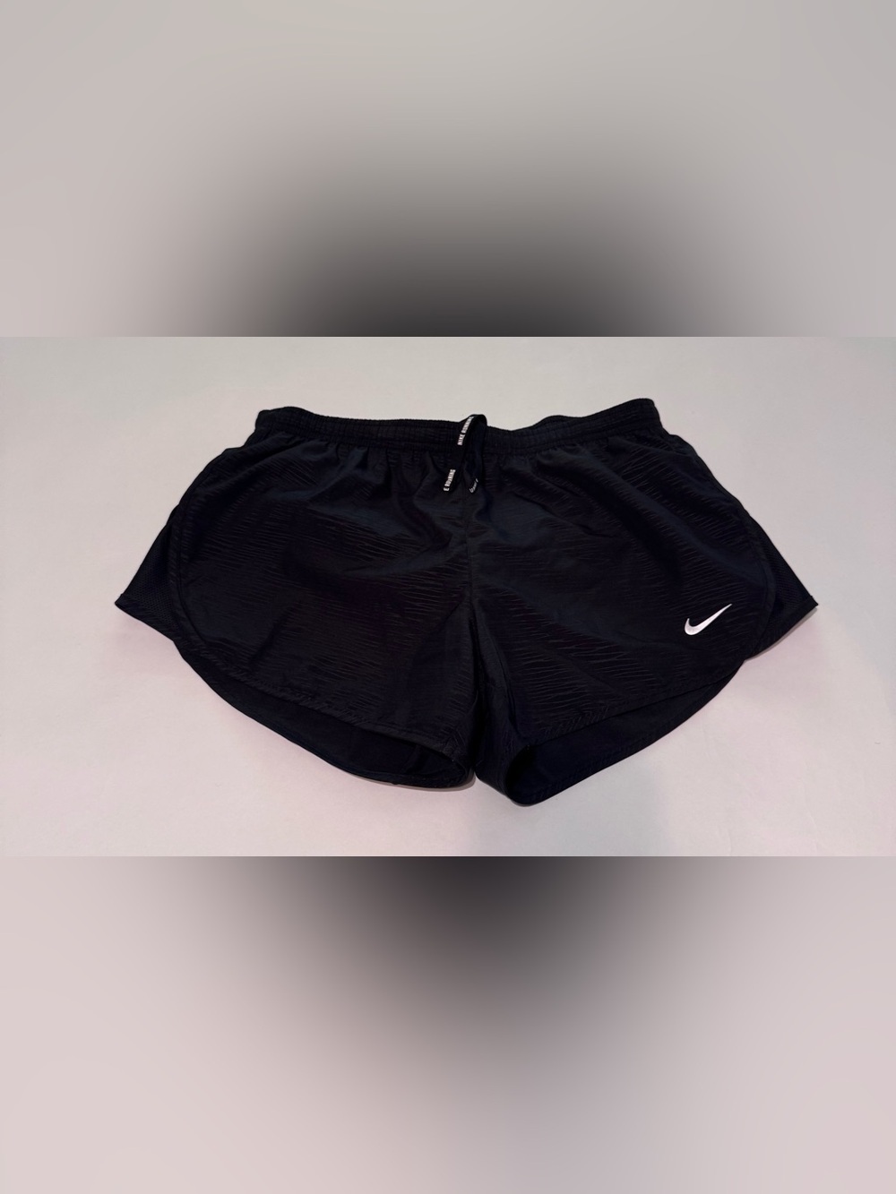 Nike Women's Athletic Running Shorts Black Dri-Fit Tempo Lined Small